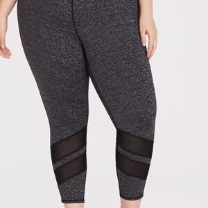 Torrid Black and Gray Striped Leggings